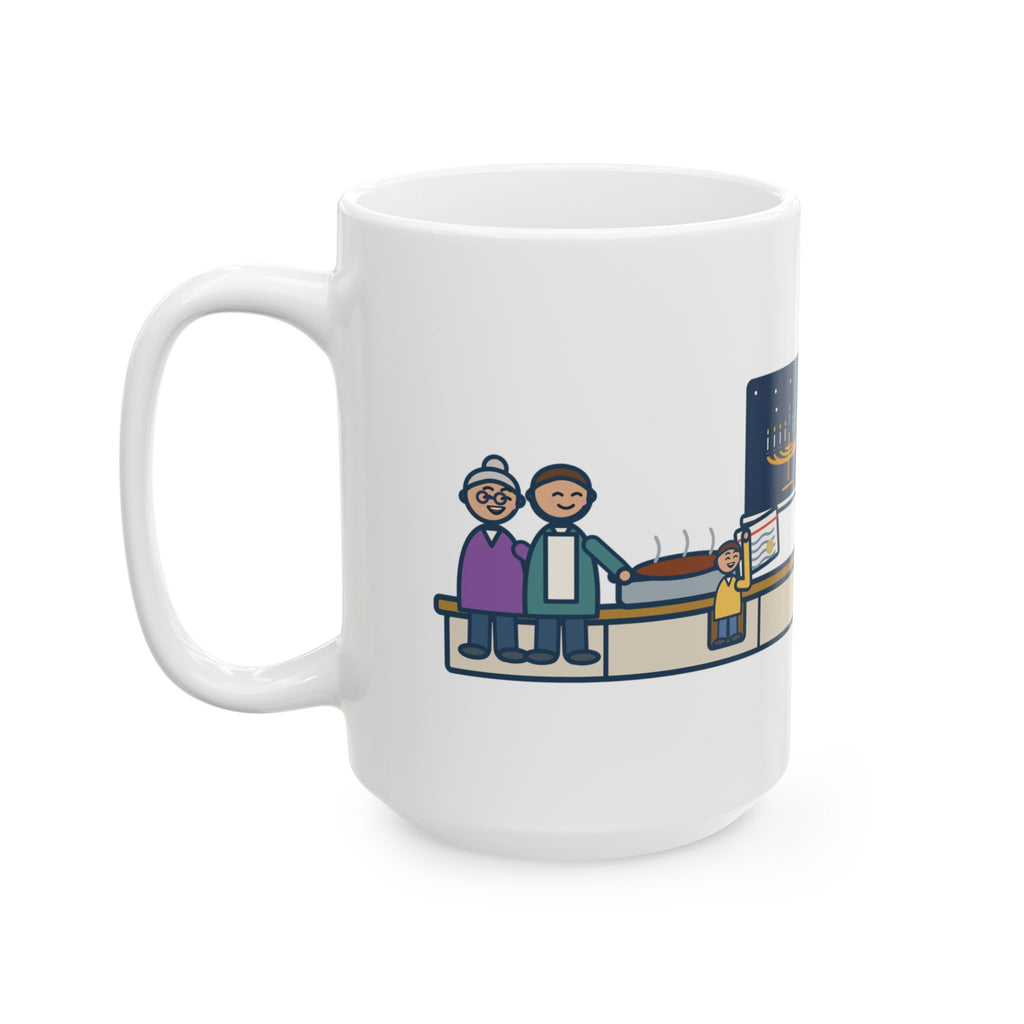 Grandma's Recipe, Three Generations, the Same Index Card 15oz Mug, Large Funny Hanukkah Brisket Coffee Mug