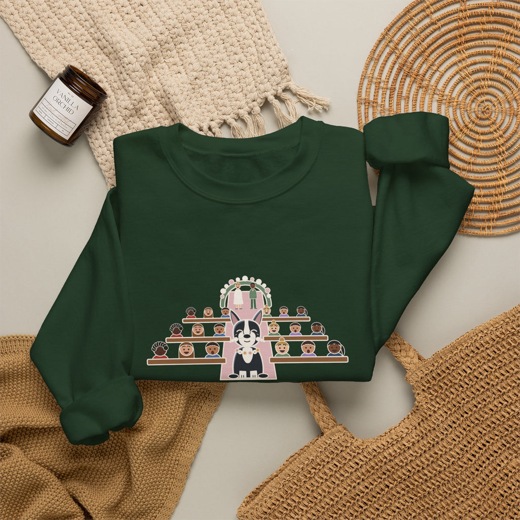Boston Terrier Crewneck Sweatshirt - Ring Bearer Snort Heard Down the Aisle