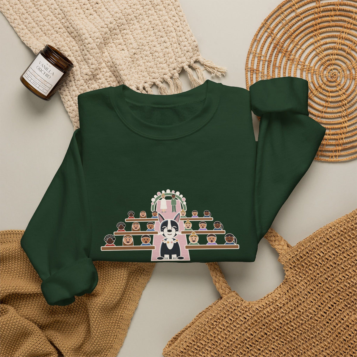 Boston Terrier Crewneck Sweatshirt - Ring Bearer Snort Heard Down the Aisle