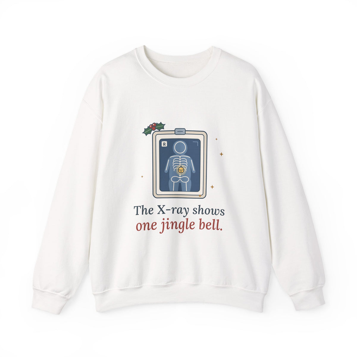 Peds ER Nurse Christmas Crewneck Sweatshirt - The X-Ray Shows One Jingle Bell