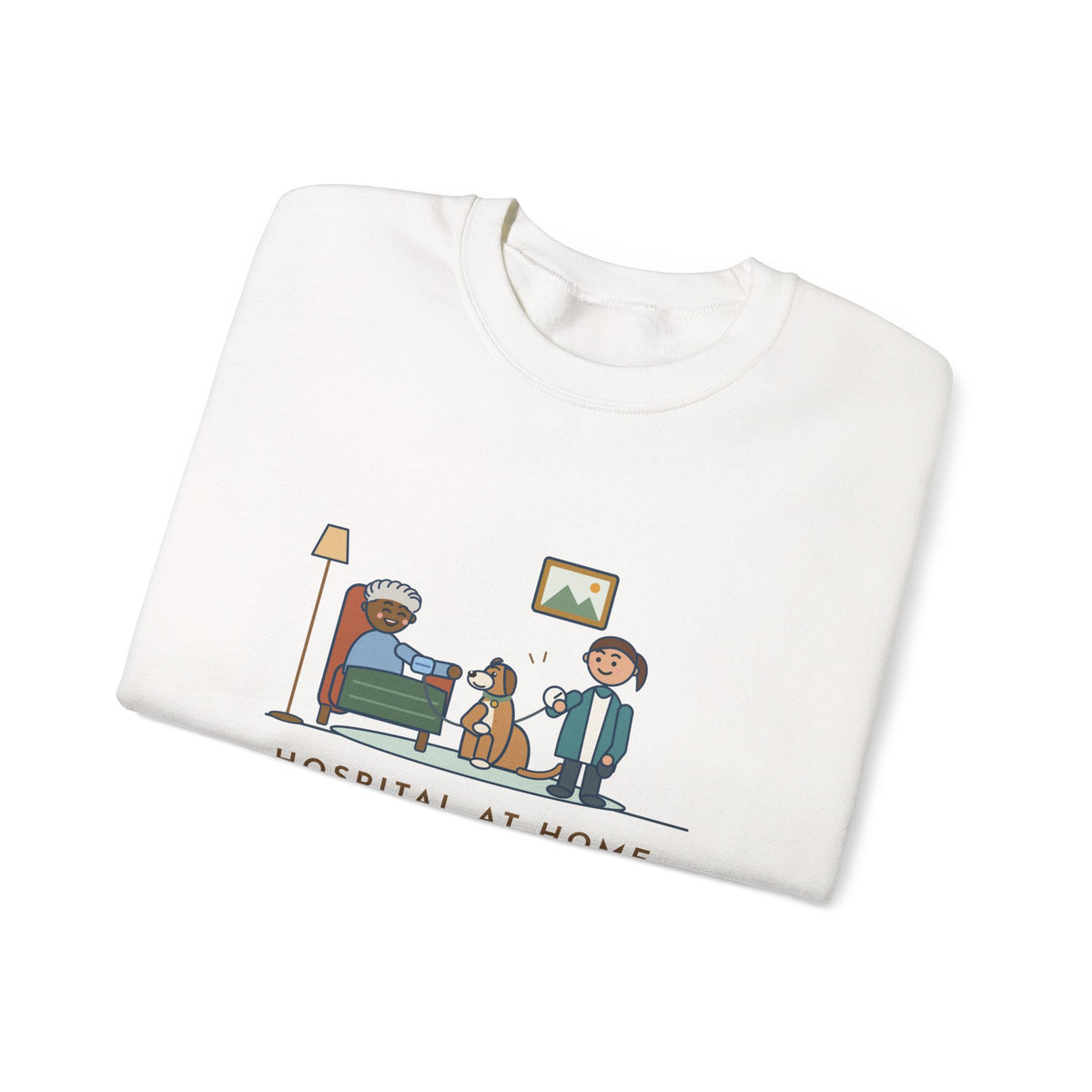 At-Home Care Nurse Crewneck Sweatshirt - The Dog Sat In on Every Vitals Check