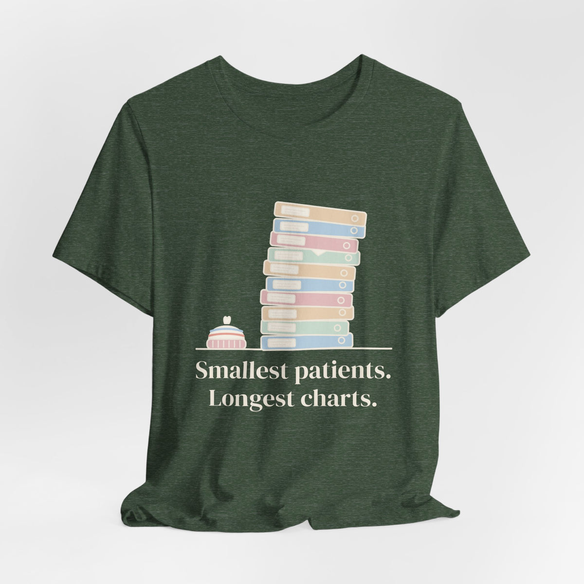 NICU Nurse Shirt - Smallest Patients. Longest Charts. Funny Neonatal Nurse T-Shirt Gift