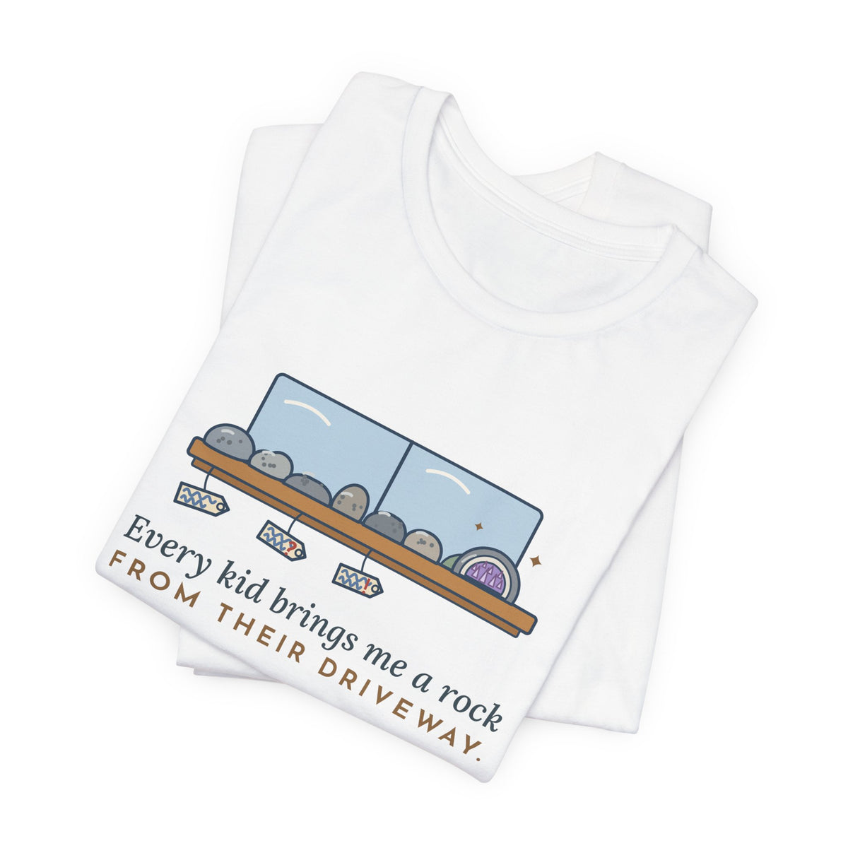 Earth Science Teacher T-Shirt - Every Kid Brings Me a Rock From Their Driveway Geology Tee