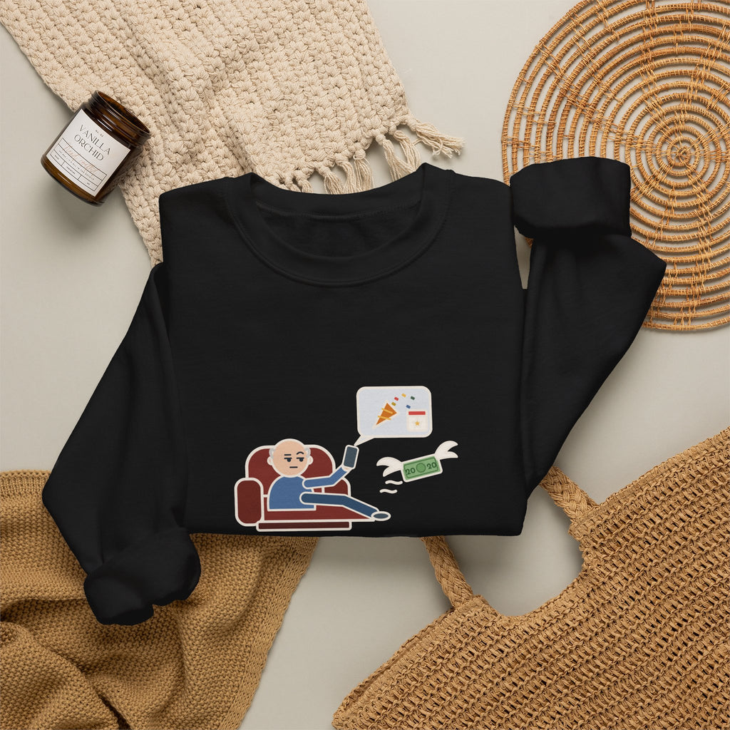 Funny Dad Crewneck Sweatshirt - Daughter Found a New Holiday, I Paid Twenty