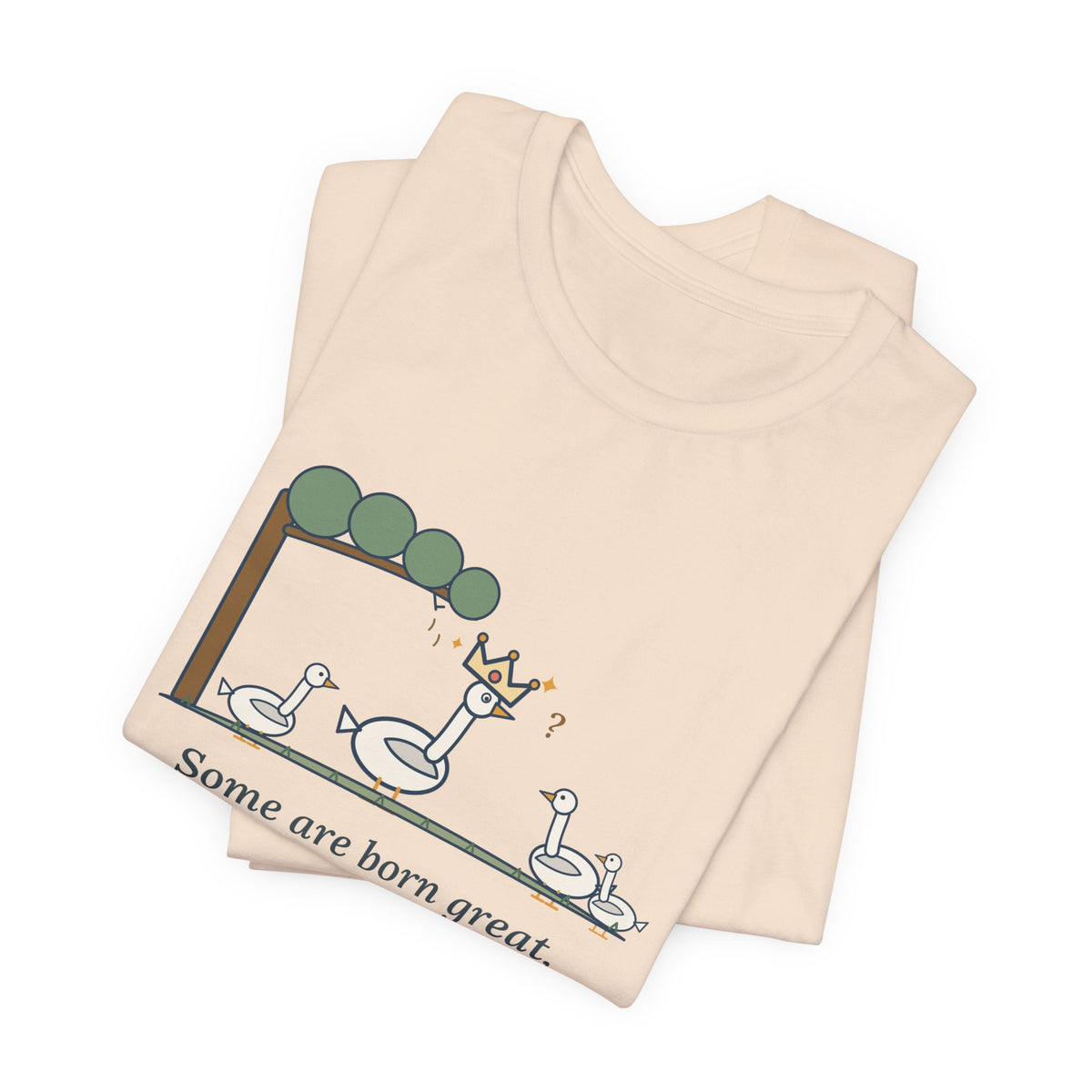 Shakespeare Quote T-Shirt, Some Are Born Great, Literary Crowned Goose Tee