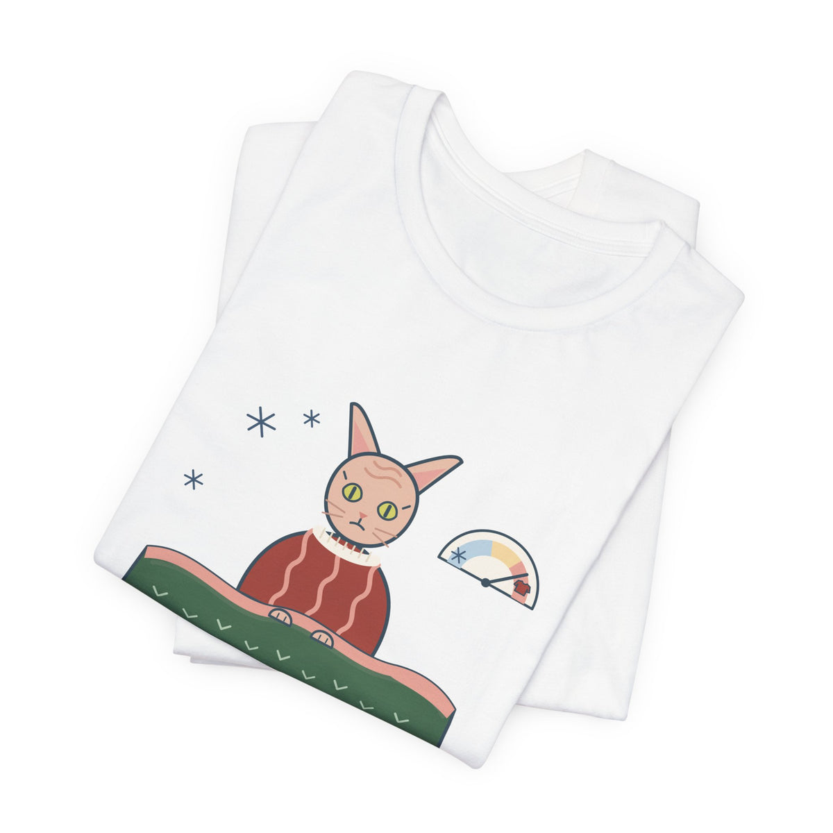 Hairless Cat T-Shirt - December Is a Sweater Emergency Funny Sphynx Cat Tee