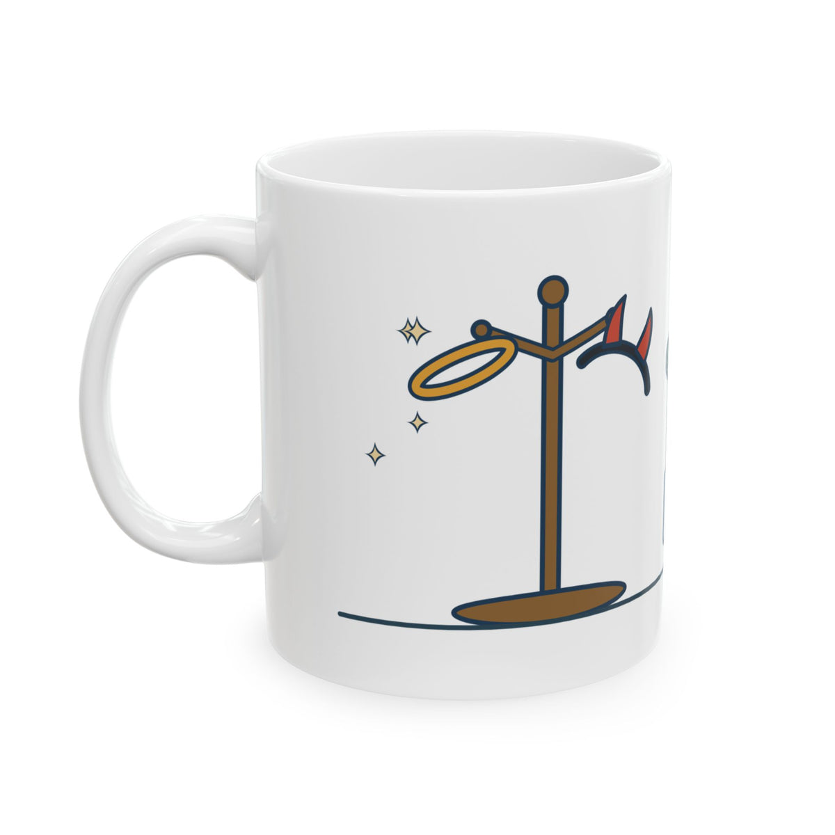 Oscar Wilde Quote Mug, Every Saint Has a Past, Every Sinner Has a Future, Wit Halo and Horns Coffee Mug 11oz