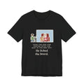 Funny Holiday Photo T-Shirt, Took the Dog for Photos with the Man in the Red Suit, He Licked the Beard, Photo Set Tee