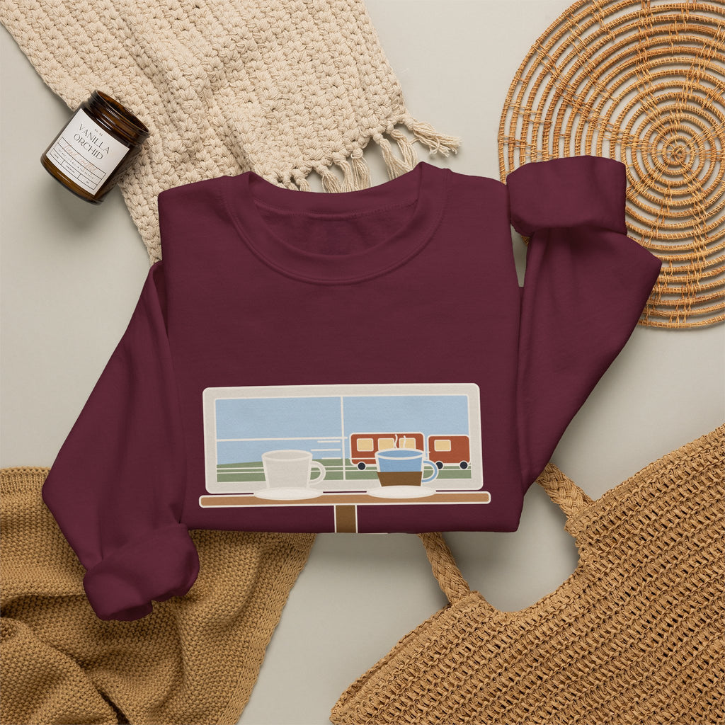 Parting Is Such Sweet Sorrow Sweatshirt, Literary Shakespeare Quote Crewneck with Cafe Window