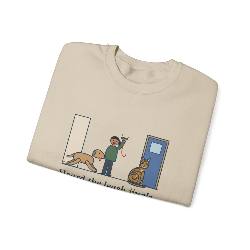 Sokoke Cat Crewneck Sweatshirt - First to the Door When the Leash Comes Out