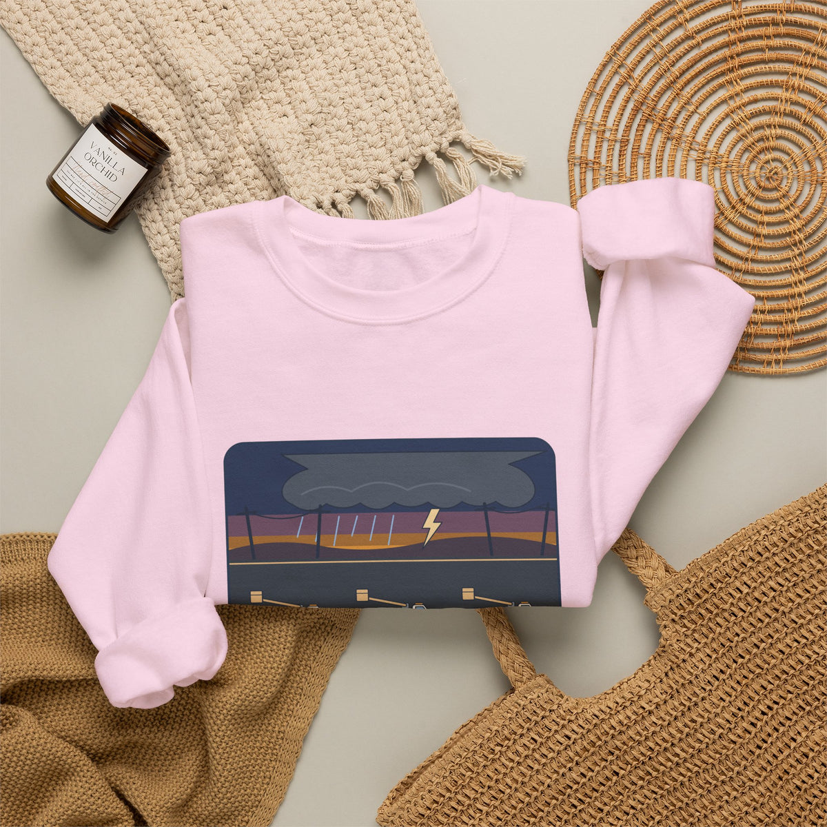 Lineworker Crewneck Sweatshirt - Mutual Aid. Any State. Any Storm. Gift