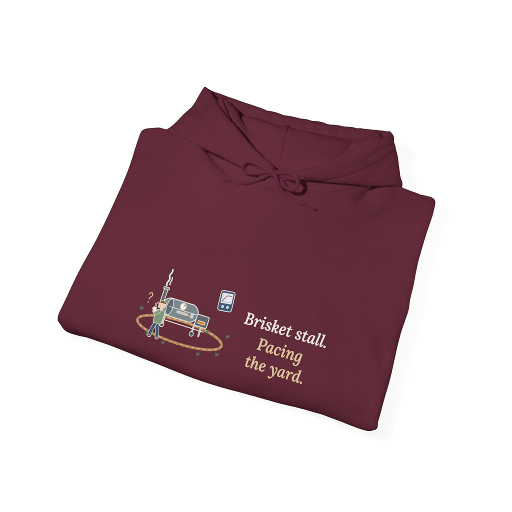BBQ Smoker Hoodie - Brisket Stall. Pacing the Yard. Pitmaster Hooded Sweatshirt