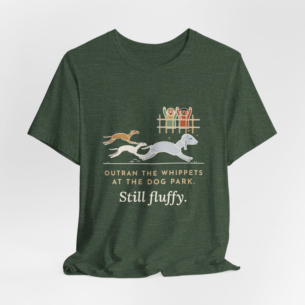 Bedlington Terrier T-Shirt - Outran the Whippets at the Dog Park, Still Fluffy