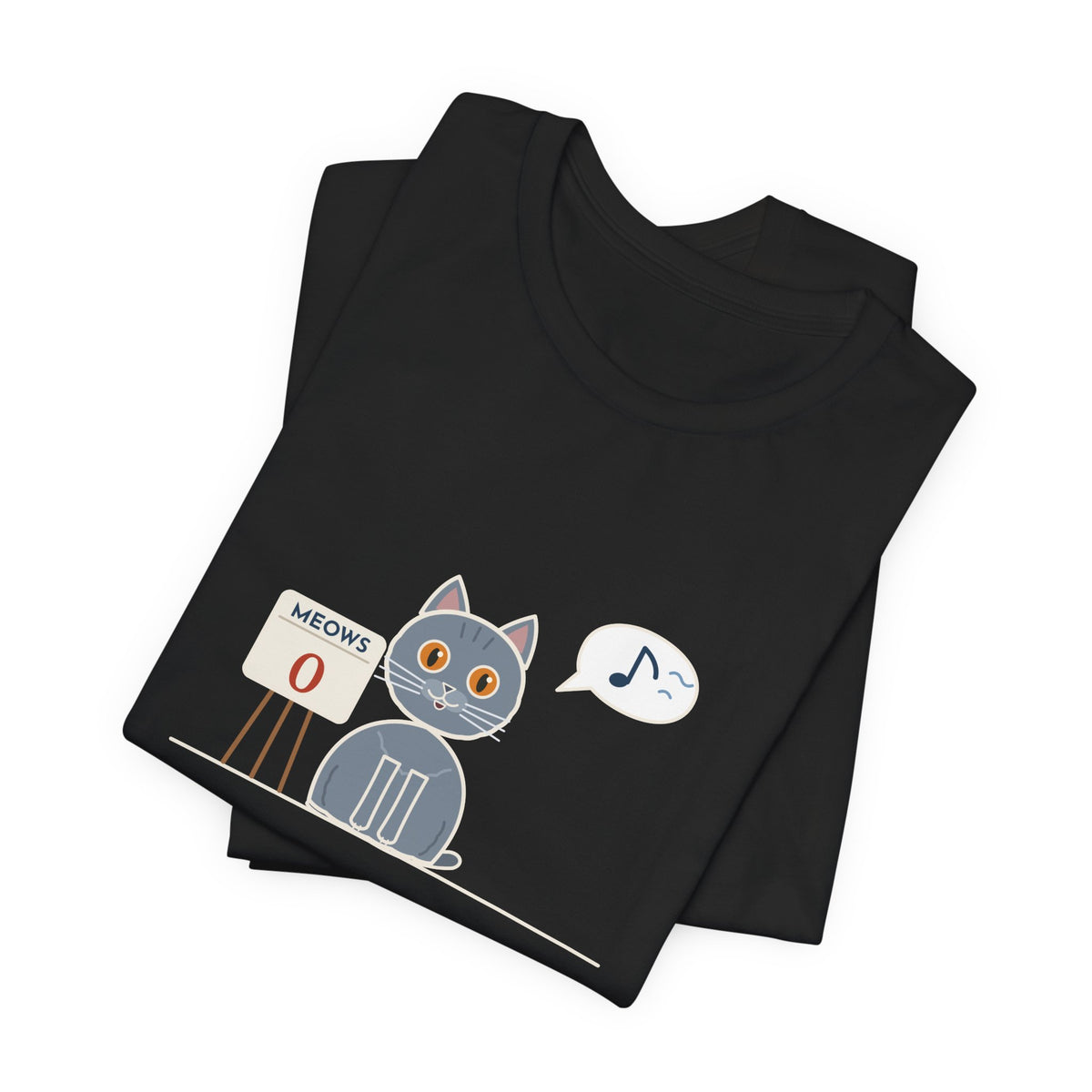 Chartreux Cat T-Shirt - Chirps Hello, Zero Meows Since Kittenhood Quiet Cat Tee