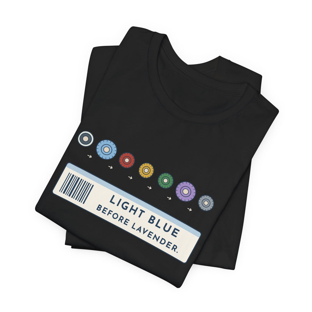 Phlebotomist T-Shirt - Light Blue Before Lavender Order of Draw Tee