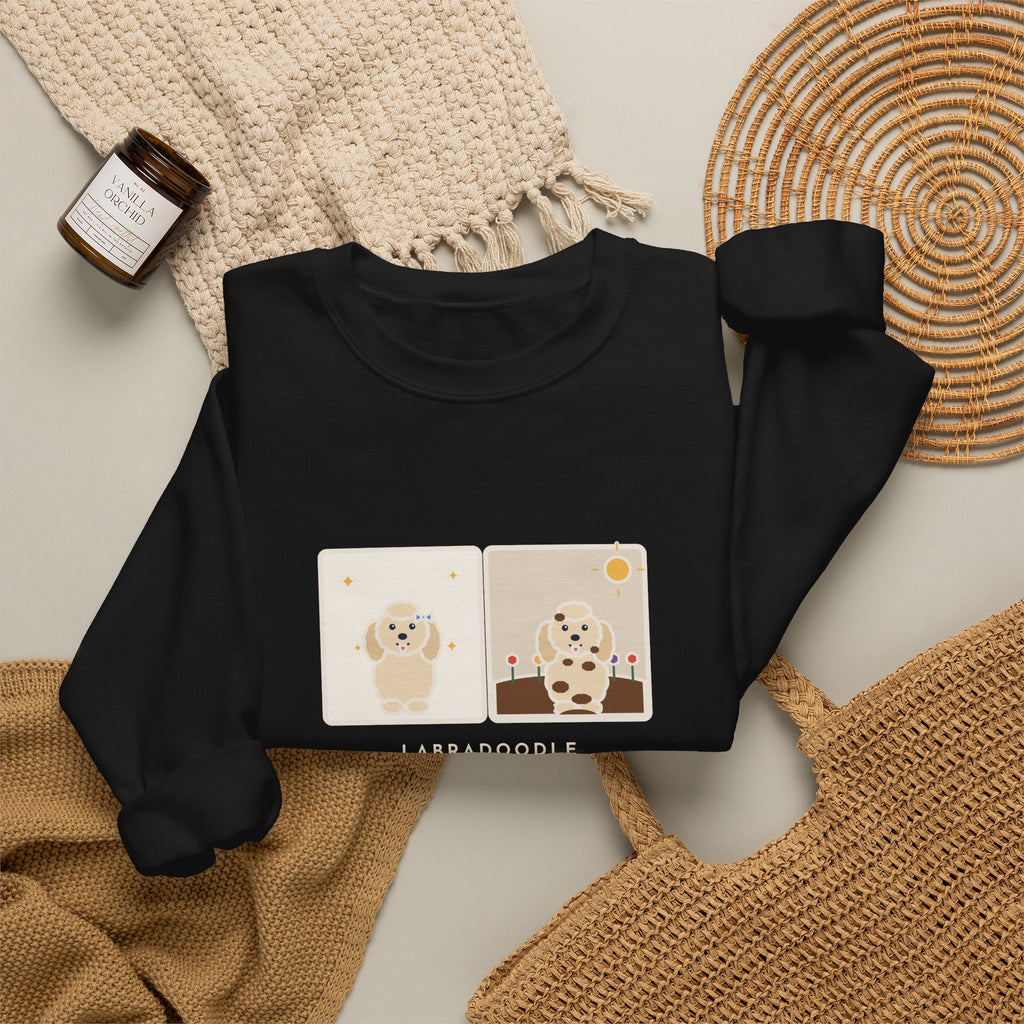 Labradoodle Sweatshirt, Came Home from the Groomer Looking Like a Lamb, Rolled in the Garden by Noon, Funny Groomer to Garden Crewneck