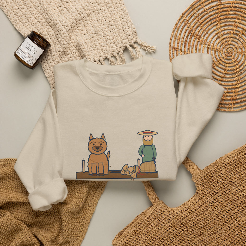 Cairn Terrier Crewneck Sweatshirt - Tulip Bulbs Dug Up an Hour After Planting Gardener Gift