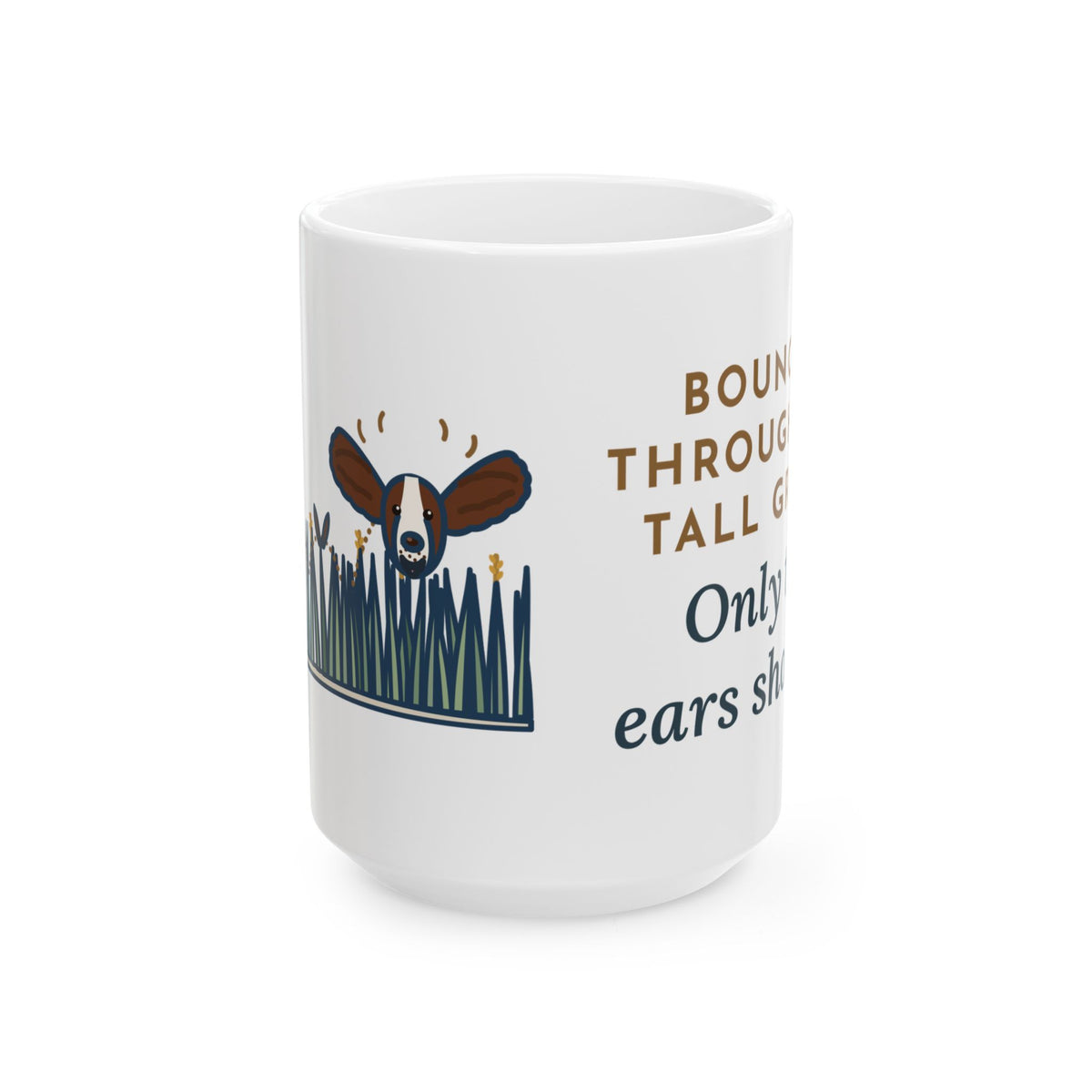 Large 15oz English Springer Spaniel Mug - Ears Above the Tall Grass Spaniel Gift