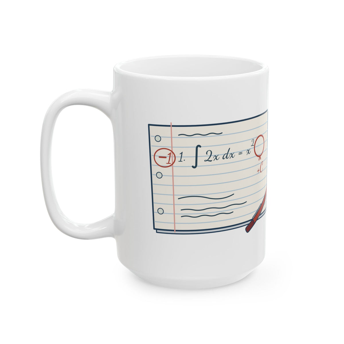 Large Calculus Teacher Mug 15oz - Minus One Point. You Forgot the Plus C.