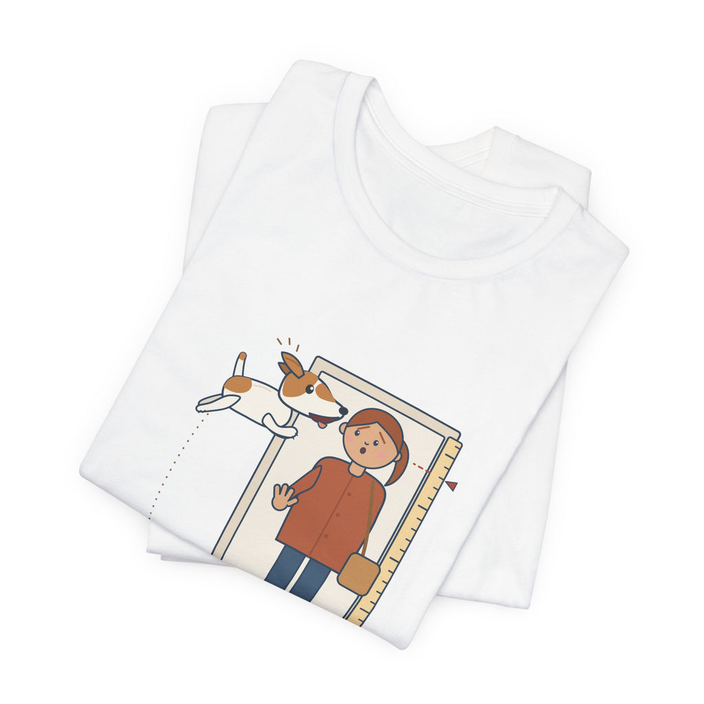 Jack Russell Terrier T-Shirt - Jumps Up Face to Face to Say Hello Funny JRT Tee