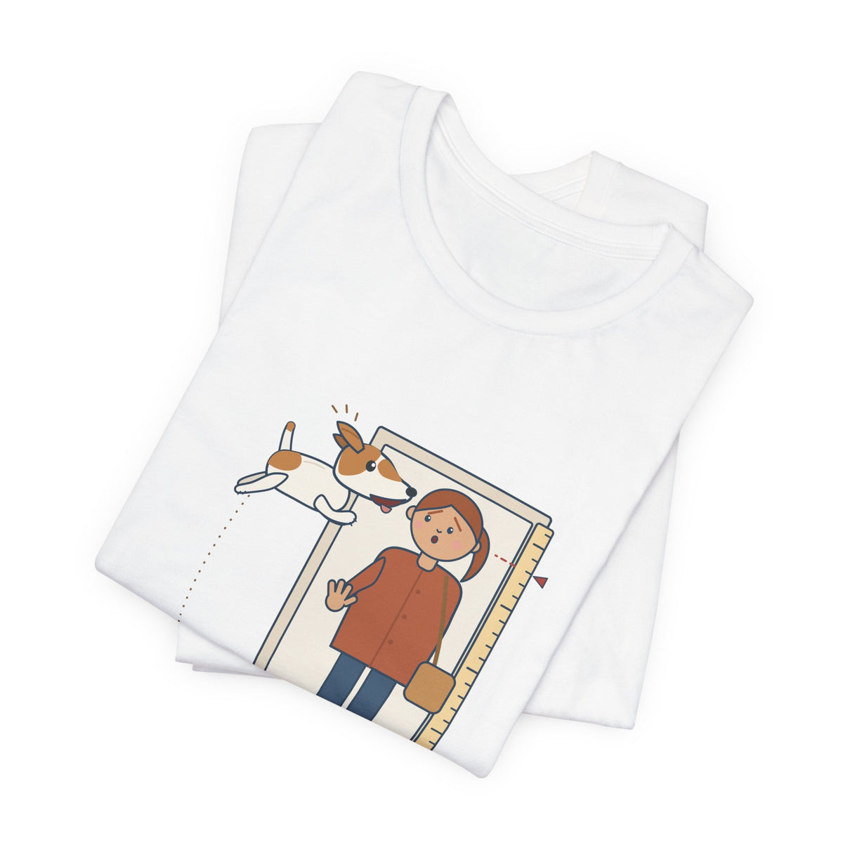 Jack Russell Terrier T-Shirt - Jumps Up Face to Face to Say Hello Funny JRT Tee
