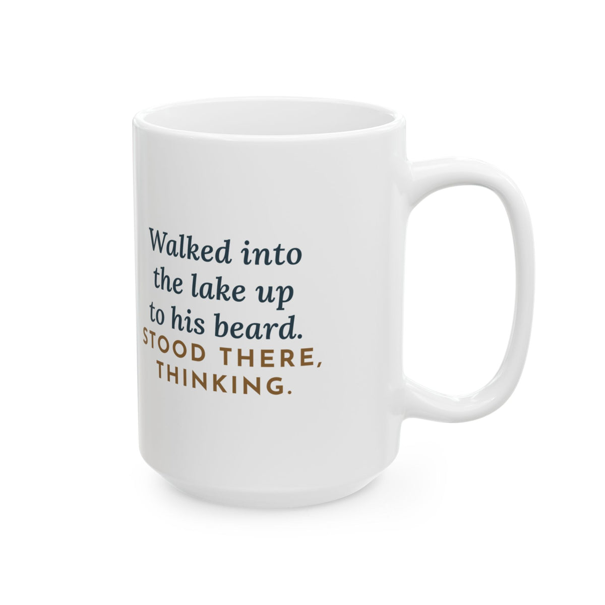 Large Spinone Italiano Mug 15oz - Standing in the Lake, Beard in the Water, Thinking
