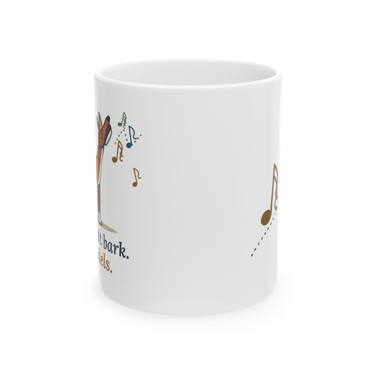 Basenji Coffee Mug - Doesn't Bark. Yodels. Baroo Dog Lover Gift Mug