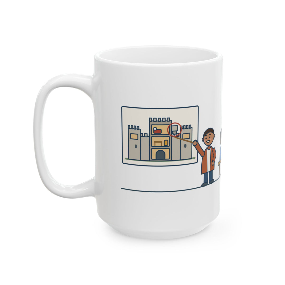 Large 15oz World History Teacher Mug - Castle Unit First Question