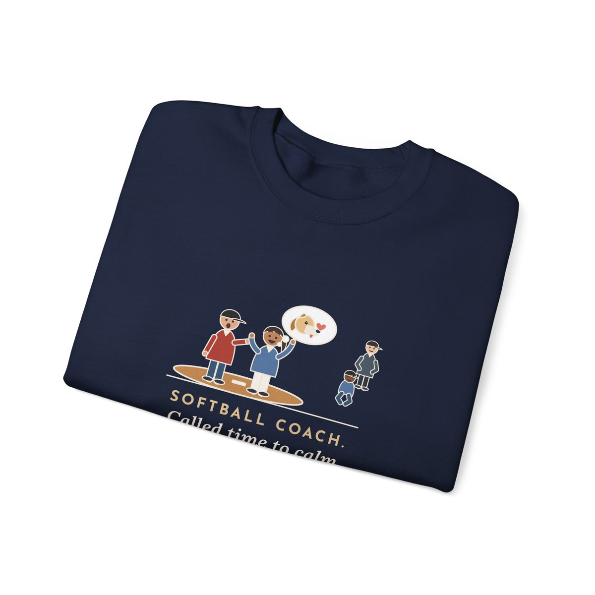Softball Coach Sweatshirt, Called Time for a Mound Visit, Heard All About Her New Puppy, Funny Mound Visit Crewneck