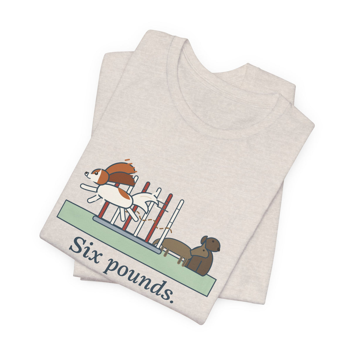 Papillon T-Shirt - Six Pounds, Fastest Weave Poles at the Trial Agility Dog Tee