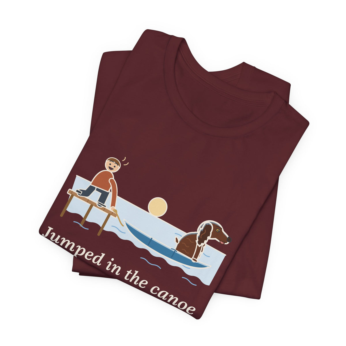 Boykin Spaniel T-Shirt - Jumped in the Canoe Before I Untied It, Funny Dock Morning Dog Tee