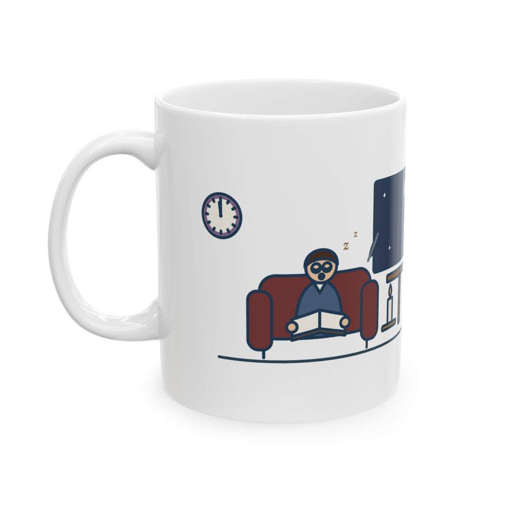Poe Quote Mug, Once Upon a Midnight Dreary, Gothic Midnight Study Coffee Mug 11oz