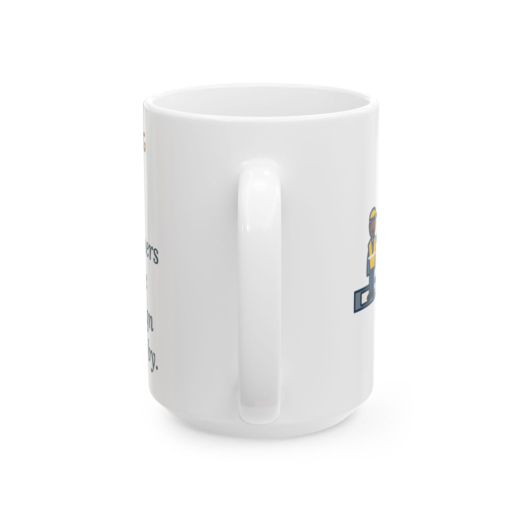The Kindergartners High-Five My Stop Sign on the Way By 15oz Mug, Large Funny Crossing Guard Coffee Mug