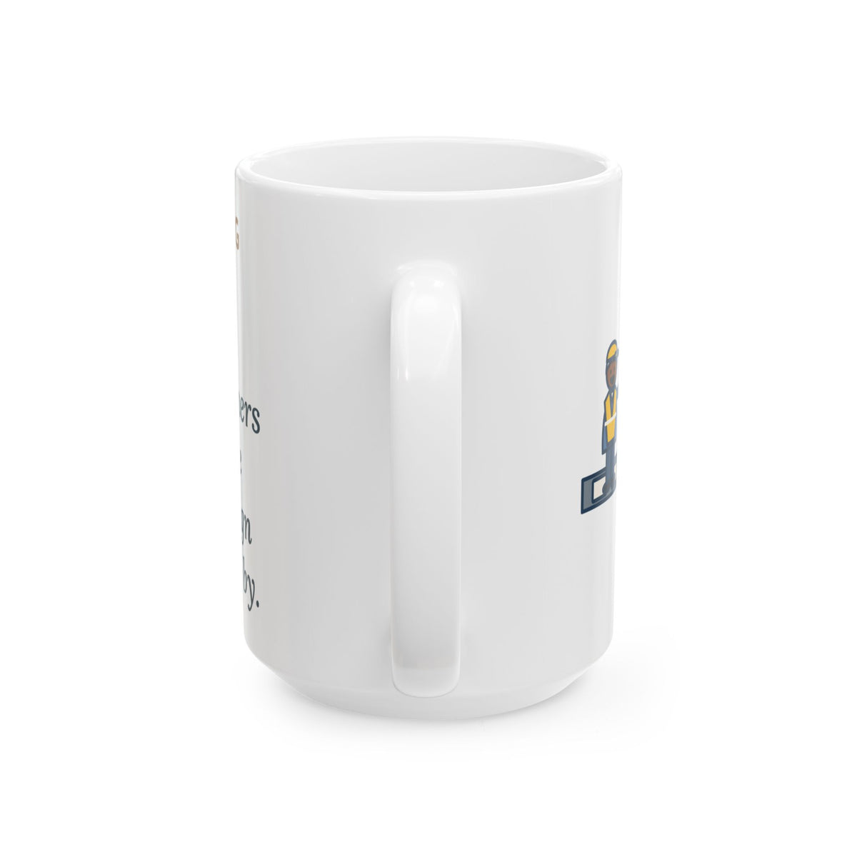 The Kindergartners High-Five My Stop Sign on the Way By 15oz Mug, Large Funny Crossing Guard Coffee Mug