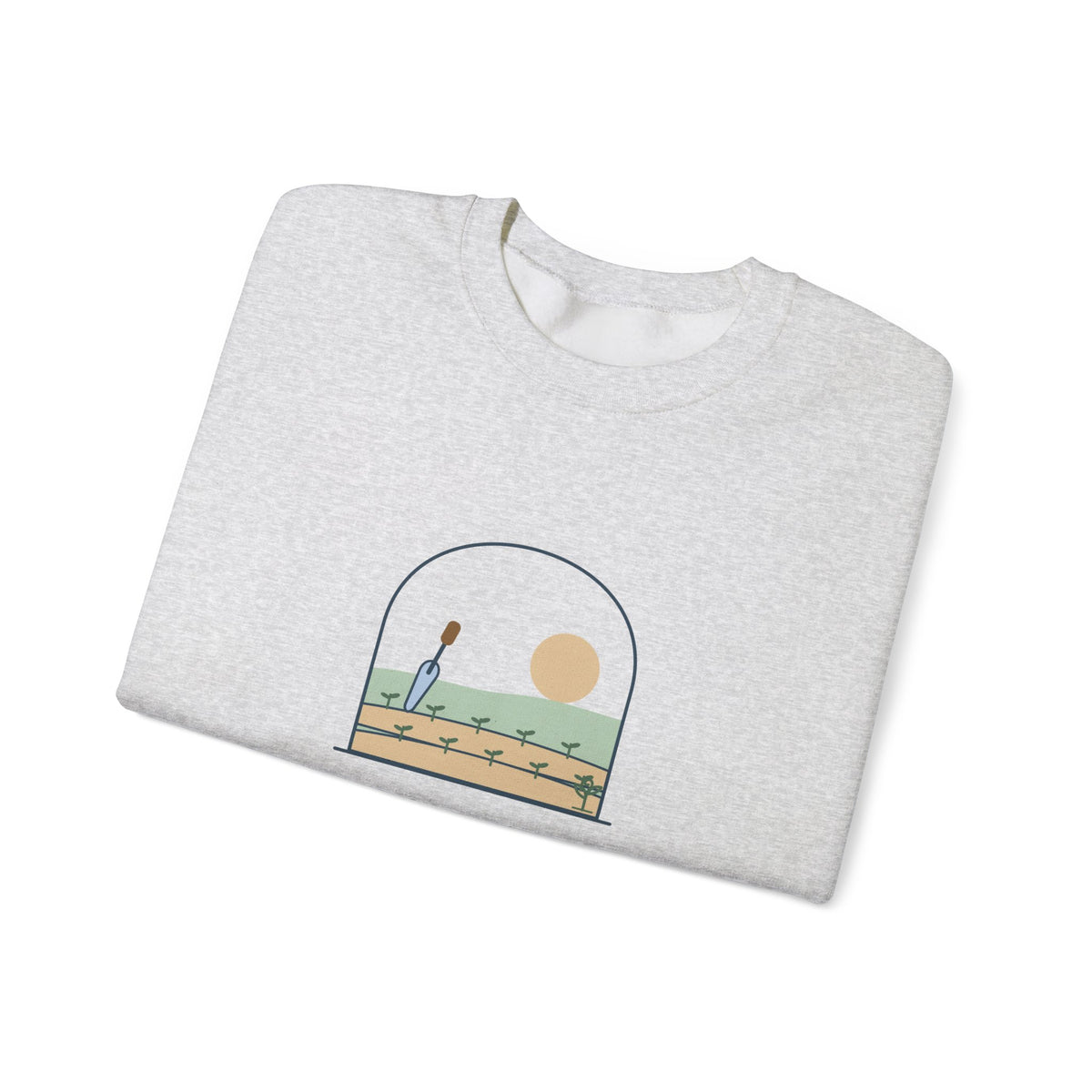 Gardening Crewneck Sweatshirt for Gardeners - Here for the Dirt and the Quiet