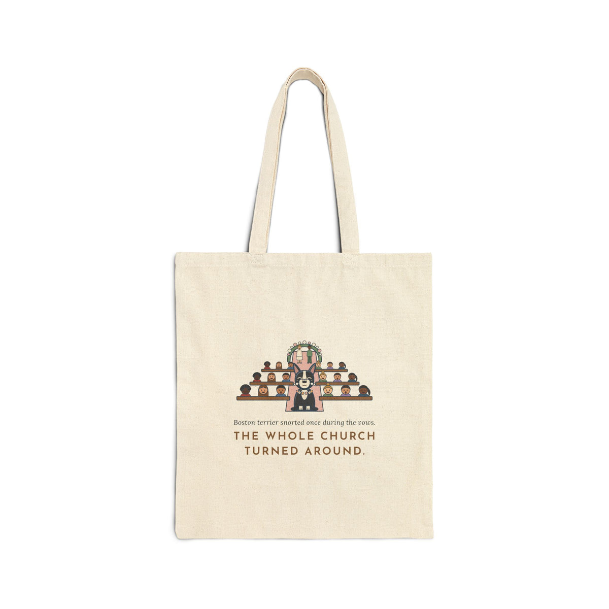 Boston Terrier Tote Bag - Ring Bearer Dog Snorted During the Vows