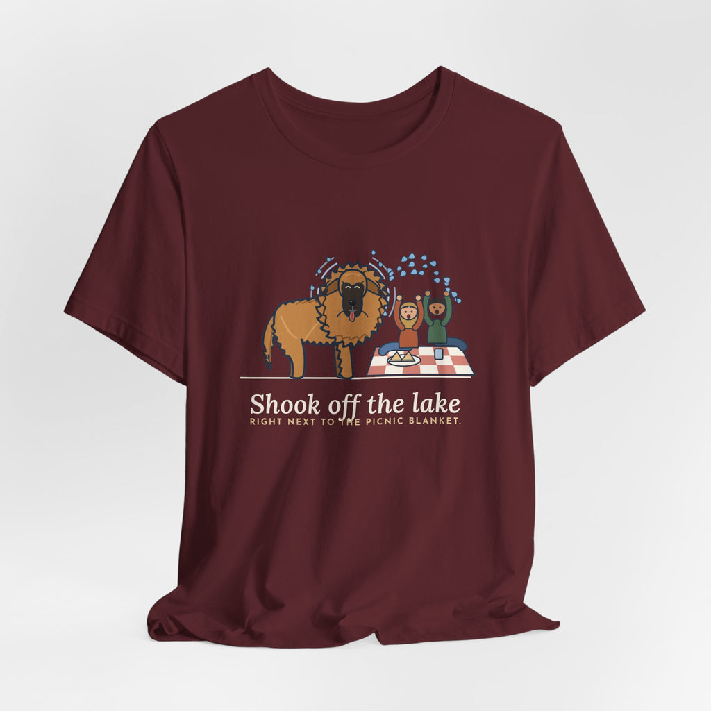 Leonberger T-Shirt - Shook Off the Lake Right Next to the Picnic Blanket