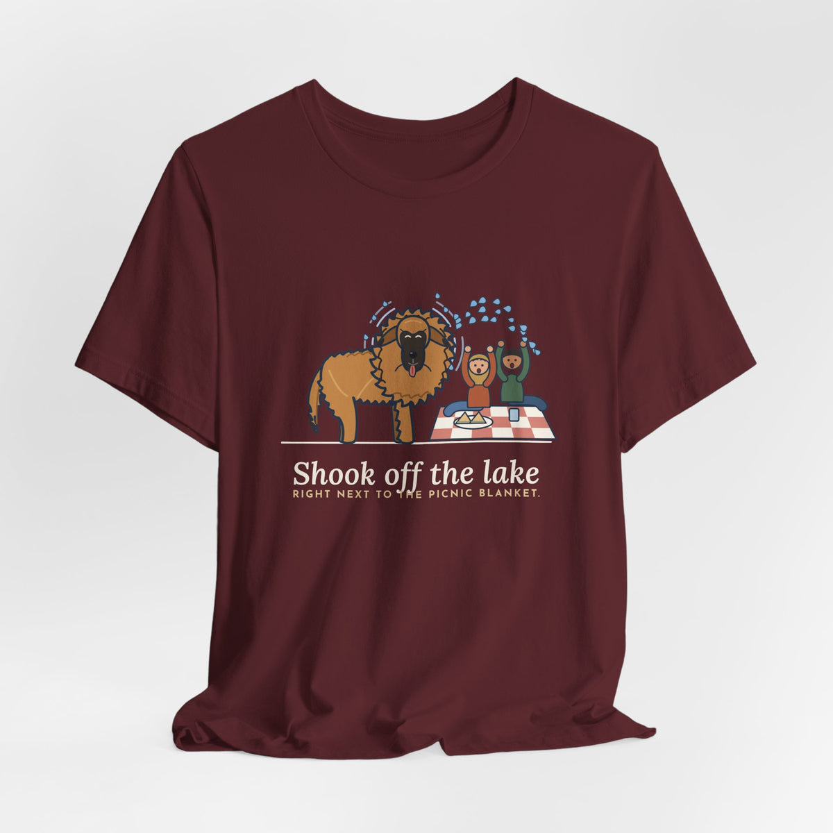 Leonberger T-Shirt - Shook Off the Lake Right Next to the Picnic Blanket