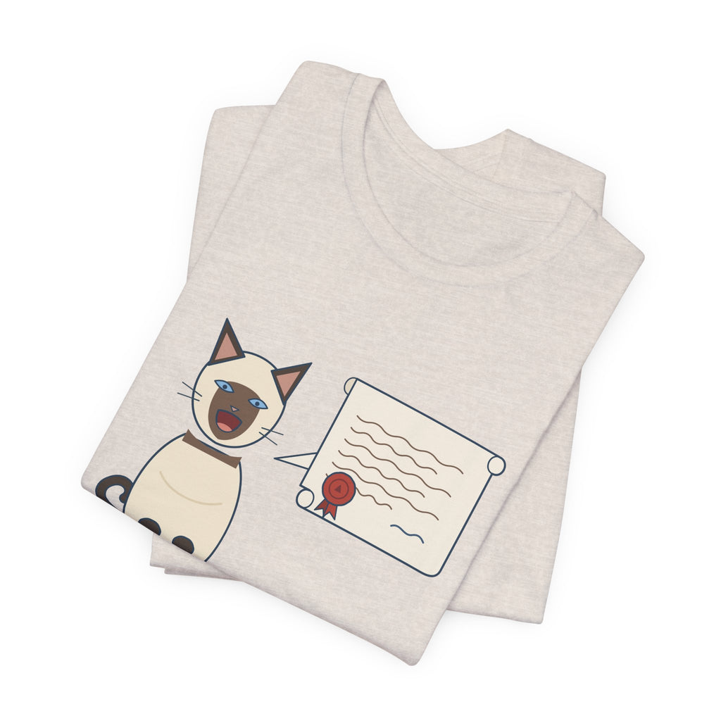 Siamese Cat T-Shirt - Fluent in Complaint Seal Point Cat Lover Tee