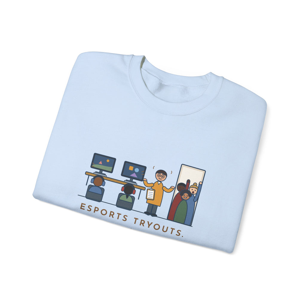 Esports Club Adviser Crewneck Sweatshirt - Tryouts and the Count It as PE Question Gift