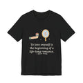 Oscar Wilde Quote T-Shirt, To Love Oneself Is the Beginning of a Life-Long Romance, Self-Love Mirror Bouquet Tee