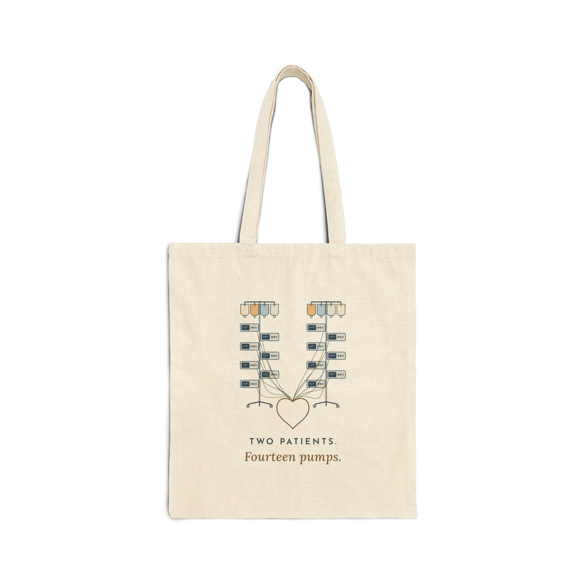 ICU Nurse Tote Bag - Two Patients. Fourteen Pumps. Critical Care Nurse Shift Tote