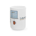 Large 15oz General Aviation Pilot Mug - I Check the Winds Before I Check the News