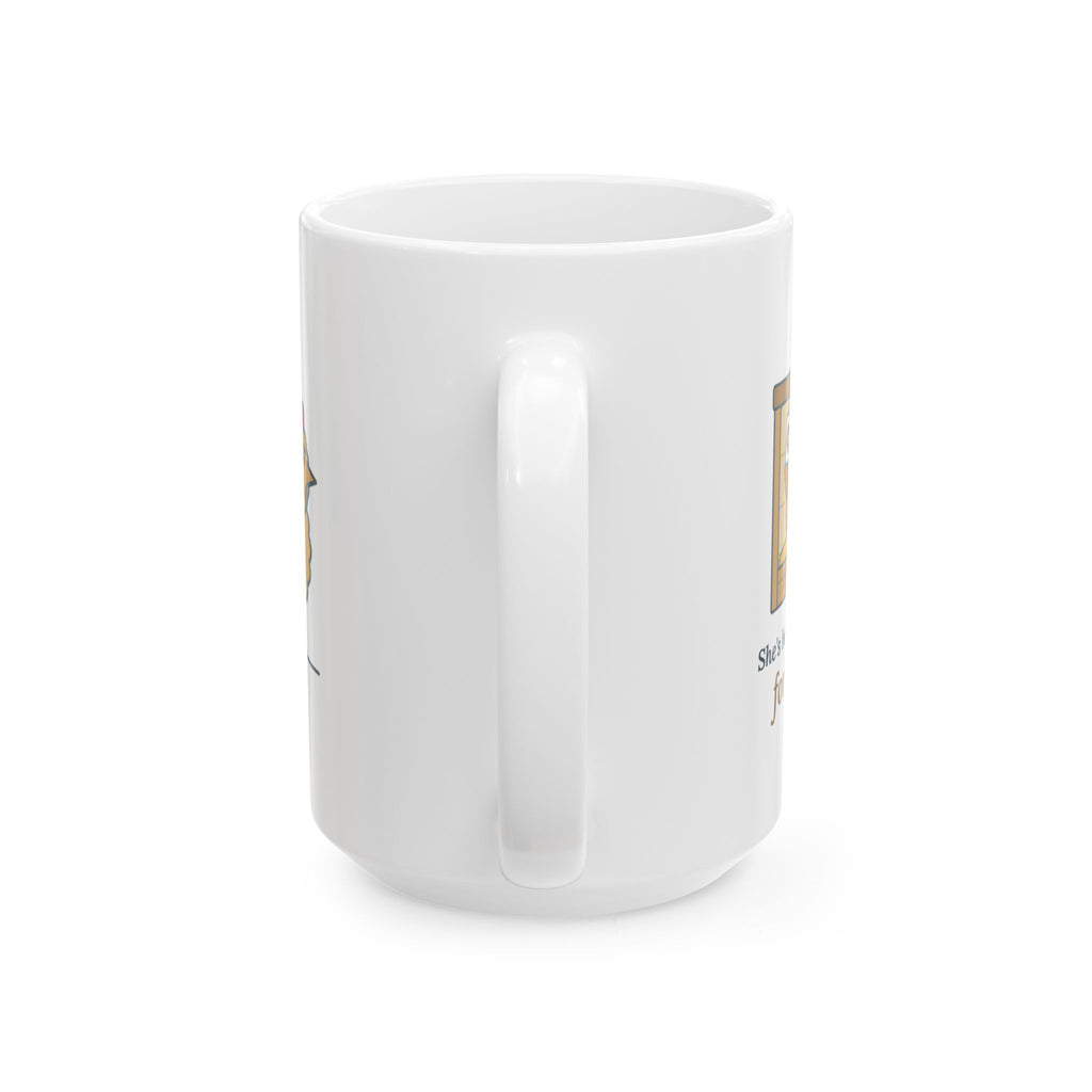Large 15oz Backyard Chickens Mug - She's Been Sitting on a Golf Ball for Three Days