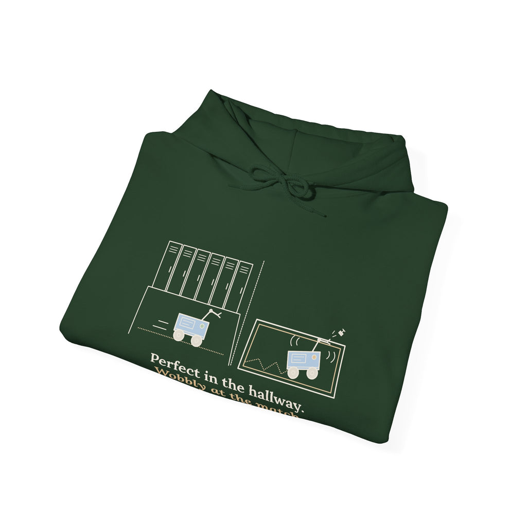 Robotics Team Coach Hoodie - Wobbly at the Match Robot Club Sweatshirt