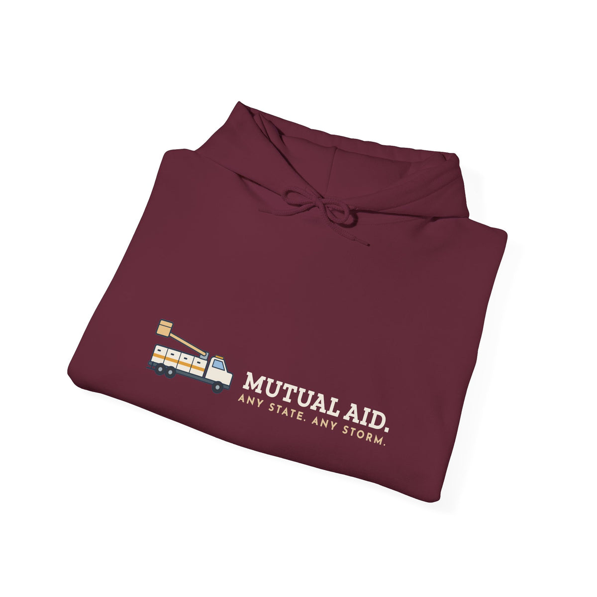 Lineworker Hoodie - Mutual Aid. Any State. Any Storm. Lineman Gift Hoodie