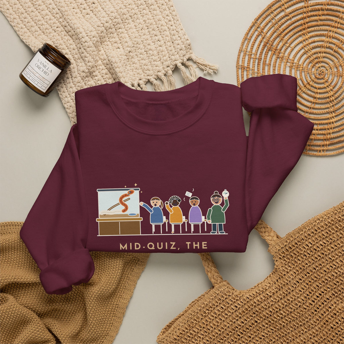 Zoology Teacher Crewneck Sweatshirt - Class Snake Shed During the Quiz