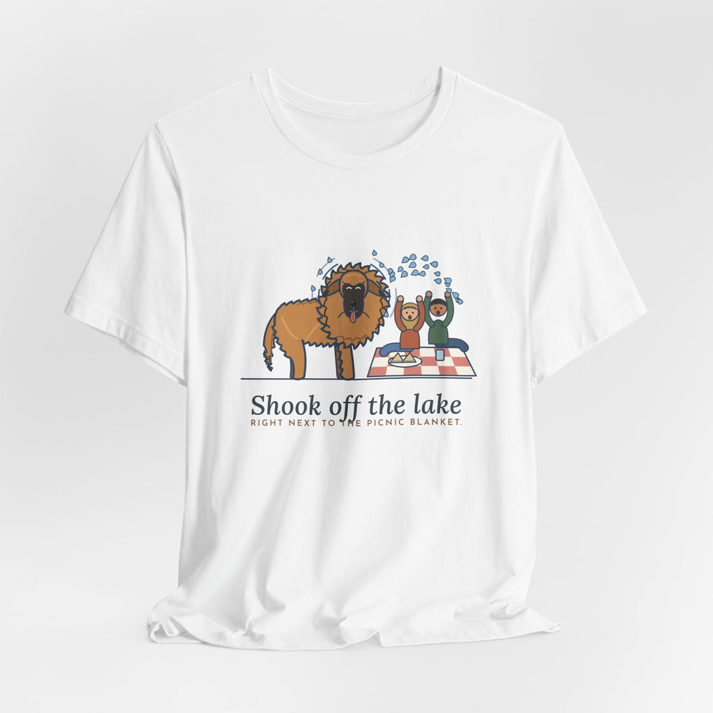 Leonberger T-Shirt - Shook Off the Lake Right Next to the Picnic Blanket