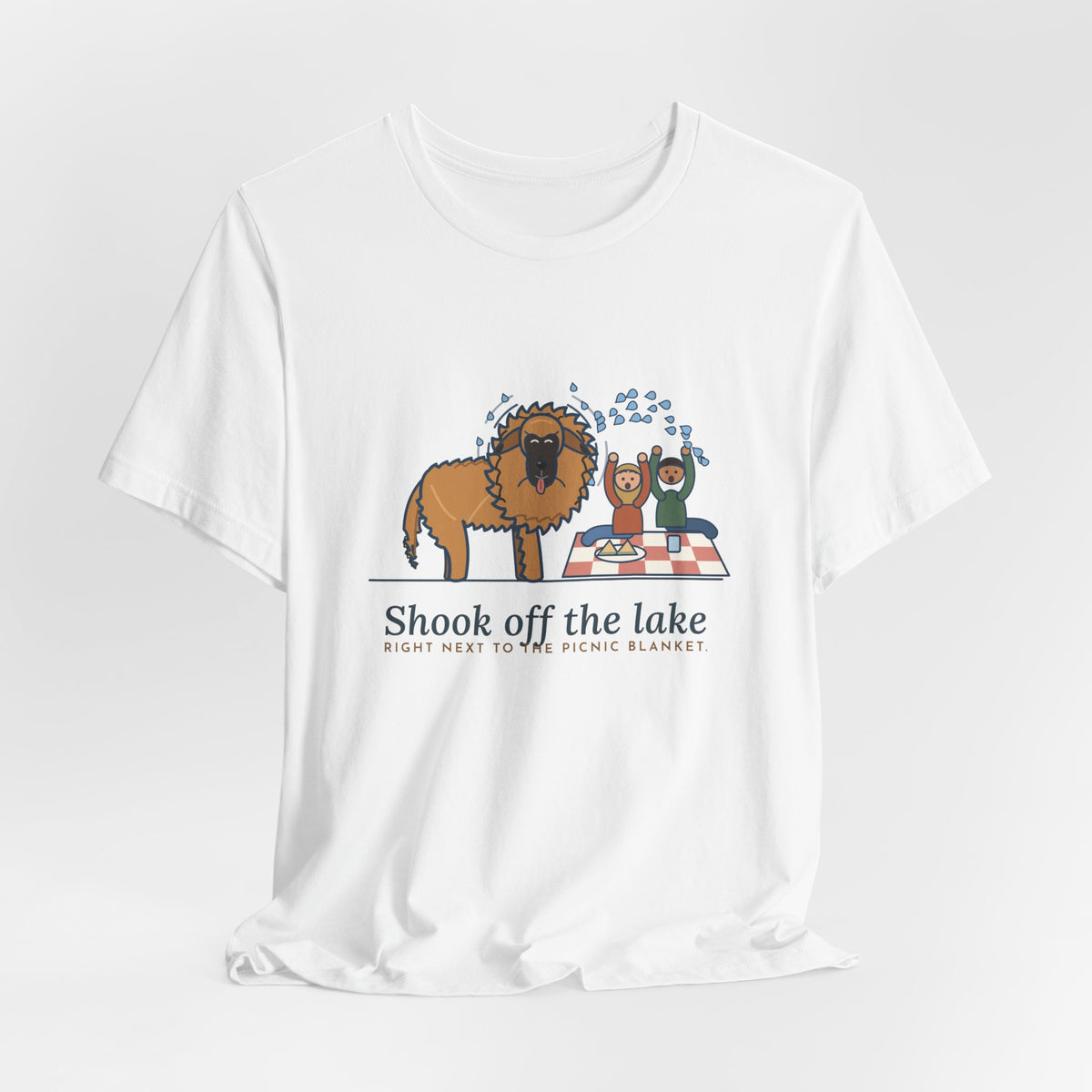 Leonberger T-Shirt - Shook Off the Lake Right Next to the Picnic Blanket