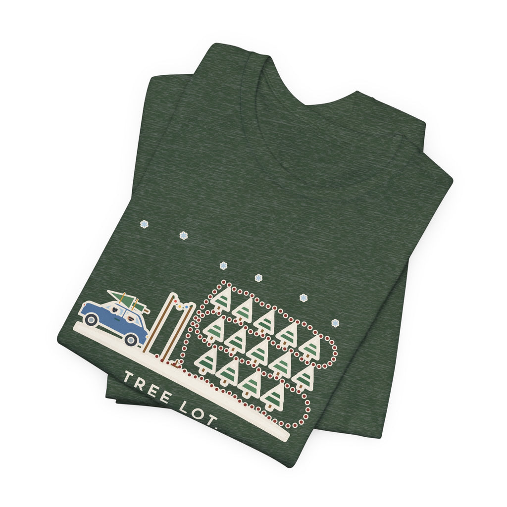 Funny Christmas Tree T-Shirt, Walked Past Forty Trees for an Hour, Bought the First One We Saw, Tree Lot Loop Tee